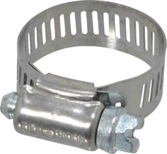 IDEAL TRIDON - SAE Size 12, 9/16 to 1-1/4" Diam, Stainless Steel Worm Drive Clamp - 1/2" Wide, Material Grade 201, Series 611 - Americas Industrial Supply