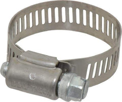 IDEAL TRIDON - SAE Size 16, 11/16 to 1-1/2" Diam, Stainless Steel Worm Drive Clamp - 1/2" Wide, Material Grade 201, Series 611 - Americas Industrial Supply