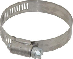 IDEAL TRIDON - SAE Size 32, 1-9/16 to 2-1/2" Diam, Stainless Steel Worm Drive Clamp - 1/2" Wide, Material Grade 201, Series 611 - Americas Industrial Supply