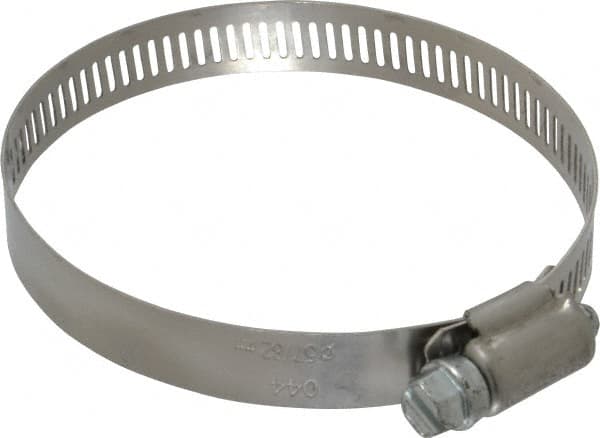 IDEAL TRIDON - SAE Size 44, 2-5/16 to 3-1/4" Diam, Stainless Steel Worm Drive Clamp - 1/2" Wide, Material Grade 201, Series 611 - Americas Industrial Supply