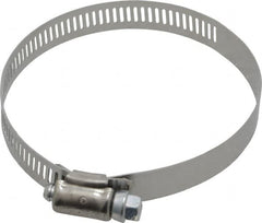 IDEAL TRIDON - SAE Size 48, 2-9/16 to 3-1/2" Diam, Stainless Steel Worm Drive Clamp - 1/2" Wide, Material Grade 201, Series 611 - Americas Industrial Supply