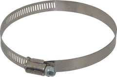 IDEAL TRIDON - SAE Size 64, 2-1/2 to 4-1/2" Diam, Stainless Steel Worm Drive Clamp - 1/2" Wide, Material Grade 201, Series 611 - Americas Industrial Supply