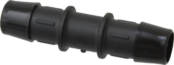 Made in USA - 5/8" Barb, Nylon Single Barbed Tube Splicer - Black - Americas Industrial Supply