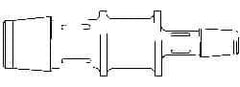 Made in USA - Polypropylene Single Barbed Tube Reducer - White - Americas Industrial Supply