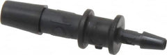 Made in USA - 1/4 x 1/8" Barb, Nylon Single Barbed Tube Reducer - Black - Americas Industrial Supply