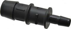 Made in USA - 3/4 x 3/8" Barb, Nylon Single Barbed Tube Reducer - Black - Americas Industrial Supply