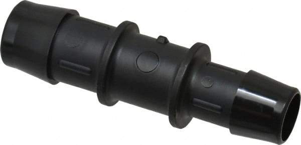 Made in USA - 3/4 x 5/8" Barb, Nylon Single Barbed Tube Reducer - Black - Americas Industrial Supply
