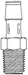 Made in USA - 1/4" Barb, 1/4, Nylon Single Barbed Tube Adapter - Natural, Male - Americas Industrial Supply