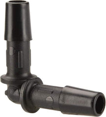 Made in USA - 1/4" Barb, Nylon Single Barbed Tube Elbow - Black - Americas Industrial Supply