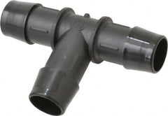 Made in USA - 3/4" Barb, Nylon Single Barbed Tube Tee - Black - Americas Industrial Supply