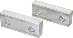 Gibraltar - 4" Wide x 1-1/2" High x 3/4" Thick, Flat/No Step Vise Jaw - Soft, Aluminum, Fixed Jaw, Compatible with 4" Vises - Americas Industrial Supply