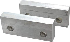 Gibraltar - 6" Wide x 2-1/2" High x 1" Thick, Flat/No Step Vise Jaw - Soft, Aluminum, Fixed Jaw, Compatible with 6" Vises - Americas Industrial Supply