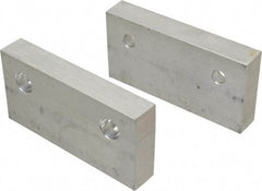 Gibraltar - 6" Wide x 3" High x 1" Thick, Flat/No Step Vise Jaw - Soft, Aluminum, Fixed Jaw, Compatible with 6" Vises - Americas Industrial Supply