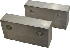 Gibraltar - 6" Wide x 3" High x 1-1/2" Thick, Flat/No Step Vise Jaw - Soft, Aluminum, Fixed Jaw, Compatible with 6" Vises - Americas Industrial Supply