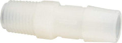 Made in USA - 1/2" Barb, 1/2, Nylon Single Barbed Tube Adapter - Natural, Male - Americas Industrial Supply