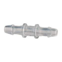 Made in USA - 3/32" Barb, Polypropylene Single Barbed Tube Splicer - Natural - Americas Industrial Supply