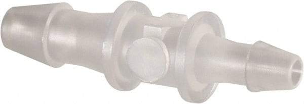 Made in USA - 1/8 x 3/32" Barb, Polypropylene Single Barbed Tube Reducer - Natural - Americas Industrial Supply