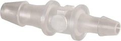 Made in USA - 1/8 x 3/32" Barb, Polypropylene Single Barbed Tube Reducer - Natural - Americas Industrial Supply