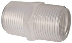 Made in USA - 1 NPT Polypropylene Threaded Tube Fitting - Natural - Americas Industrial Supply