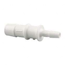 Made in USA - Polypropylene Single Barbed Tube Reducer - White - Americas Industrial Supply