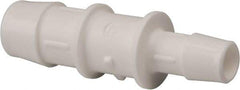 Made in USA - Polypropylene Single Barbed Tube Reducer - White - Americas Industrial Supply