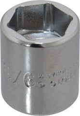 Proto - 9/16", 3/8" Drive, Standard Hand Socket - 6 Points, 7/8" OAL, Chrome Finish - Americas Industrial Supply