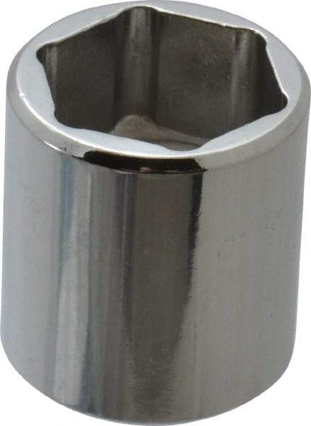 Proto - 5/8", 3/8" Drive, Standard Hand Socket - 6 Points, 15/16" OAL, Chrome Finish - Americas Industrial Supply