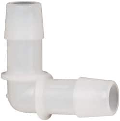 Made in USA - 1/2" Barb, Kynar Single Barbed Tube Elbow - Natural - Americas Industrial Supply