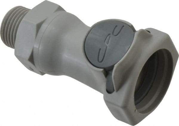 CPC Colder Products - 3/8" Nominal Flow, 3/8 NPT Thread, Female, Inline Threaded-Female Socket - 60 Max psi, 32 to 230°F, Polypropylene Coupling, EPDM O-Ring - Americas Industrial Supply