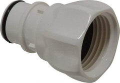 CPC Colder Products - 3/8" Nominal Flow, 3/4 NHR Thread, Female, Inline Threaded-Male Plug - 125 Max psi, -40 to 280°F, Polysulfone Coupling, EPDM O-Ring - Americas Industrial Supply