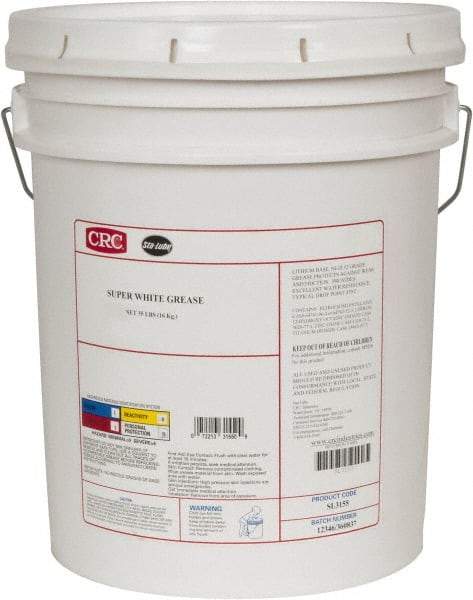 CRC - 35 Lb Pail Lithium General Purpose Grease - White, 300°F Max Temp, NLGIG 1-1/2, - Americas Industrial Supply