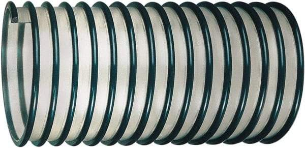 Kuriyama of America - 8" ID, 5 Hg Vac Rating, 4 psi, Polyurethane Vacuum & Duct Hose - 50' Long, Green, 8" Bend Radius, -40 to 150°F - Americas Industrial Supply