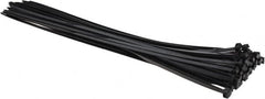 Thomas & Betts - 24" Long Black Nylon Standard Cable Tie - 175 Lb Tensile Strength, 2.15mm Thick, 7.2" Max Bundle Diam - Americas Industrial Supply