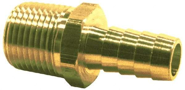 Cerro - 1/8 NPTF Thread Hose Barb x Male NPT Connector - 5/16" ID Hose, Brass - Americas Industrial Supply