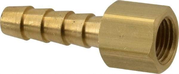 Cerro - 1/8 NPTF Thread Hose Barb x Female NPT Connector - 1/4" ID Hose, Brass - Americas Industrial Supply