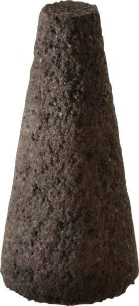Norton - Type 17, 1-1/2" Max Diam, 3" Head Thickness, 24 Grit Square Tip Cone - Aluminum Oxide, Very Coarse Grade, 3/8-24 Shank Thread - Americas Industrial Supply