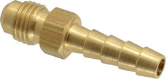 Dixon Valve & Coupling - 7/16 UNF Thread Hose Barb x Male 45° SAE Connector - 1/4" ID Hose x 1/4" OD Hose, Brass - Americas Industrial Supply