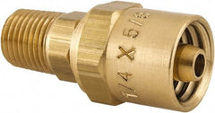 Dixon Valve & Coupling - 1/4 NPTF, Reusable Hose Male Fitting - 1/4" Hose ID x 5/8" Hose OD - Americas Industrial Supply