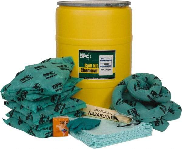 Brady SPC Sorbents - 38 Gal Capacity Hazardous Materials Spill Kit - 55 Gal Drum - Americas Industrial Supply