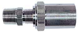 Dixon Valve & Coupling - 3/8 NPTF, Reusable Hose Male Fitting - 5/16" Hose ID x 11/16" Hose OD - Americas Industrial Supply