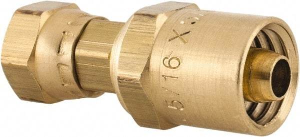 Dixon Valve & Coupling - 1/4 NPSM, Reusable Hose Female Swivel Fitting - 5/16" Hose ID x 5/8" Hose OD - Americas Industrial Supply