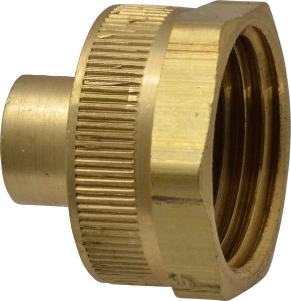 Dixon Valve & Coupling - 1/8 NPTF & 3/4 NH Garden Hose Fitting - Brass, Female Hose to Female Pipe Connector - Americas Industrial Supply