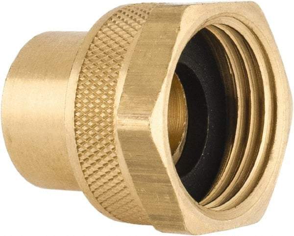 Dixon Valve & Coupling - 3/8 NPTF & 3/4 NH Garden Hose Fitting - Brass, Female Hose to Female Pipe Connector - Americas Industrial Supply