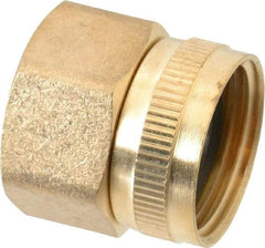 Cerro - 3/4 FPT & 3/4 FGHT Garden Hose Fitting - Brass, Female Hose to Female Pipe Swivel Connector - Americas Industrial Supply