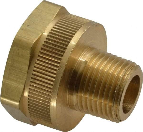 Dixon Valve & Coupling - 3/8 NPTF & 3/4 NH Garden Hose Fitting - Brass, Female Hose to Male Pipe Connector - Americas Industrial Supply