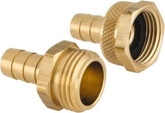 Dixon Valve & Coupling - 3/4 NH Garden Hose Fitting - Brass, Short Shank Male/Female Set Connector - Americas Industrial Supply