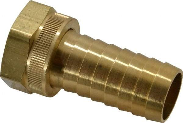 Dixon Valve & Coupling - 1 NH Garden Hose Fitting - Brass, Long Shank Female Swivel Connector - Americas Industrial Supply