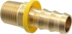 Cerro - 5/8" ID 1/2 NPTF Barbed Push On Male Connector - Brass - Americas Industrial Supply
