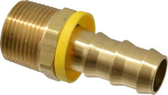 Dixon Valve & Coupling - 5/8" ID 3/4 NPTF Barbed Push On Male Connector - Brass - Americas Industrial Supply