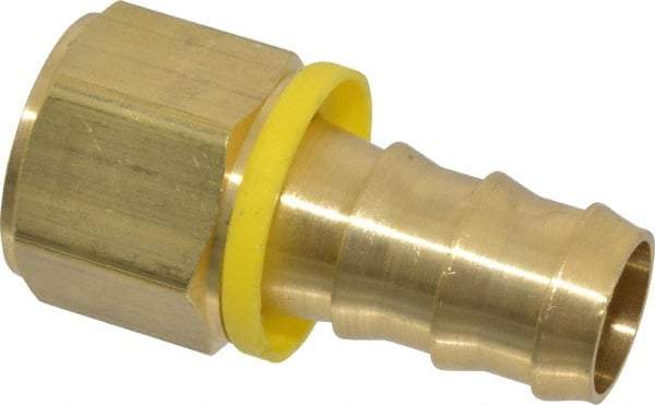 Dixon Valve & Coupling - 3/4" ID 3/4 NPTF Barbed Push On Female Connector - Brass - Americas Industrial Supply